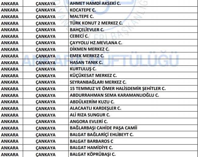 Ankara’da hangi camilerde cuma namazı kılınacak? Ankara'da cuma namazı kılınacak camiler…
